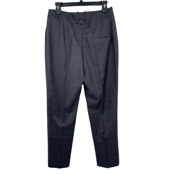 BOSS Hugo Boss pants Tamarina Plaid virgin wool gray size 8 - Picture 4 of 5
